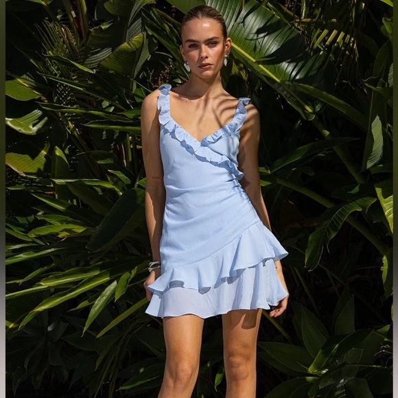 NWT Runway, Mincia, Flounced Mini Dress,Fun, Flirty, Soft Ruffles Throughout! - Picture 1 of 8